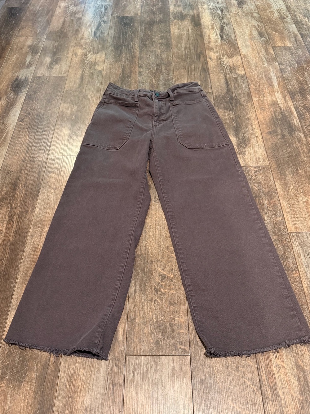 Just Black Wide Leg Jeans in Dark Brown